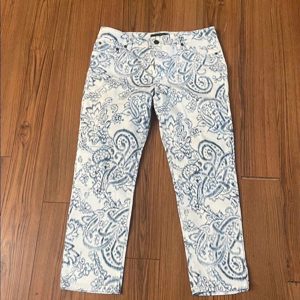 Lauren Ralph Lauren Patterned Ankle Jeans